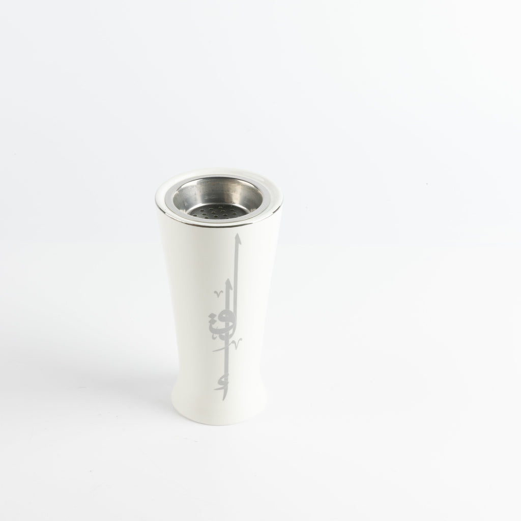 Liqa'a - Incense Burner - Pearl White & Silver