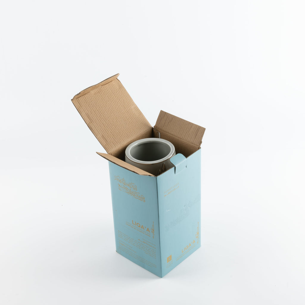 Liqa'a - Large Decorative Vase - Grey & Silver