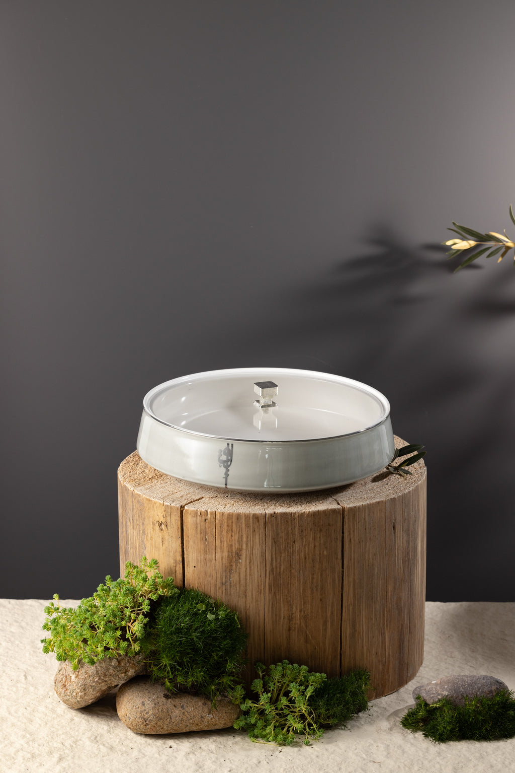 Liqa'a - Large Decorative Canister - Grey & Silver