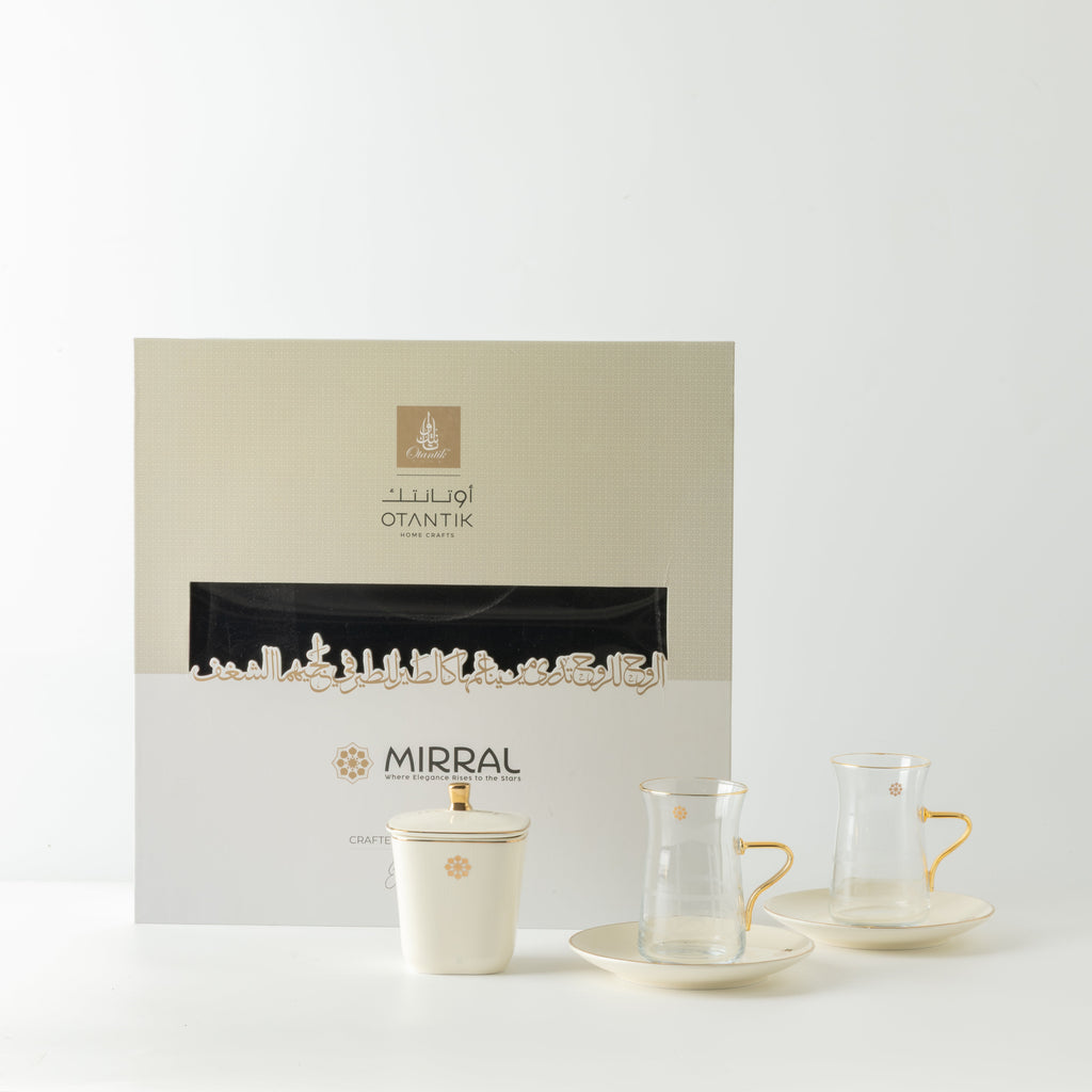 Mirral - Tea Set (13-Pc) - White & Gold