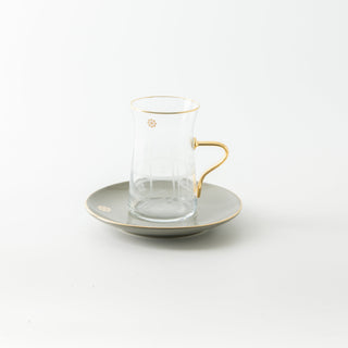 Mirral - Tea Set (13-Pc) - Grey & Gold