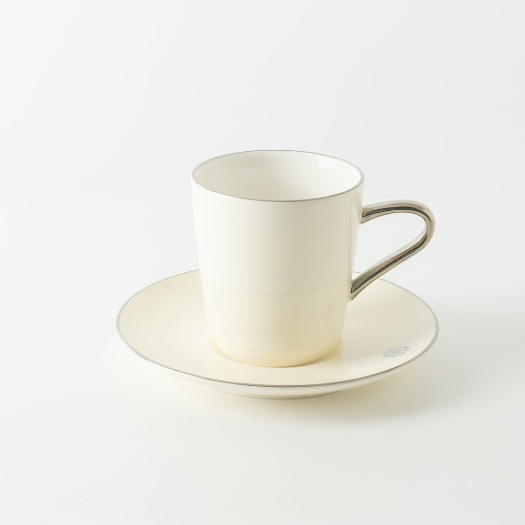 Mirral - Cappuccino Set (12-Pc) - White & Silver
