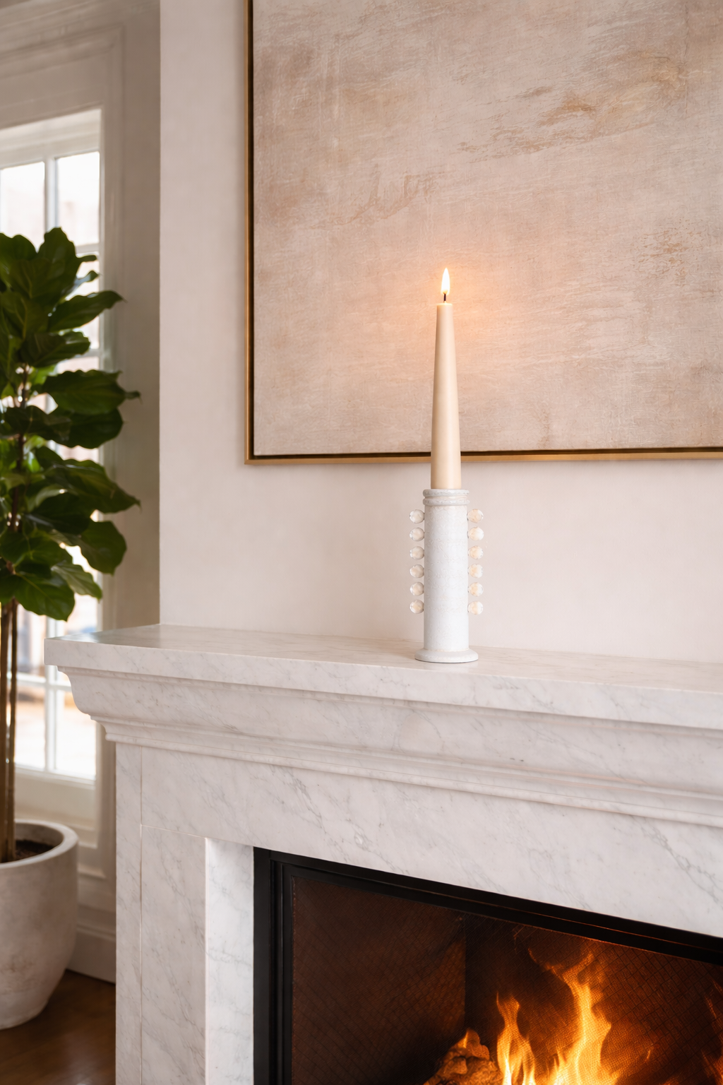 Celia Handcrafted Terracotta Taper Candle Holder