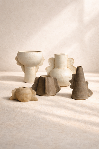 Amaya Handcrafted Terracotta Decorative Vessel