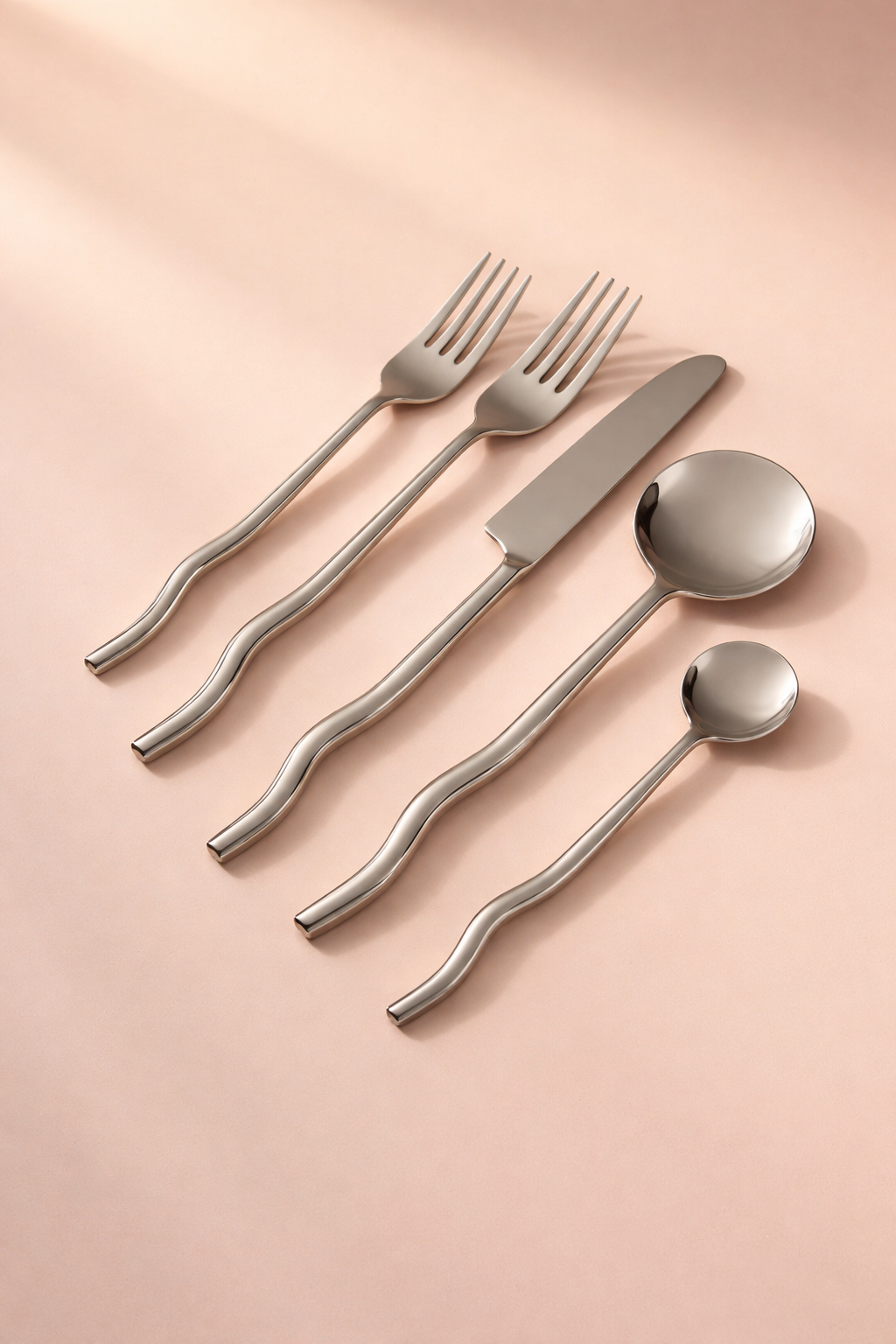 Brushed Brass Stainless Steel Flatware Set of 20