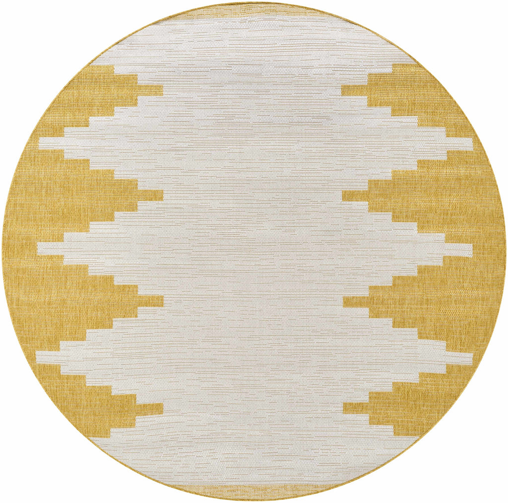 Djugun Yellow Outdoor Rug – Bright Durable Weather-Resistant Patio Carpet