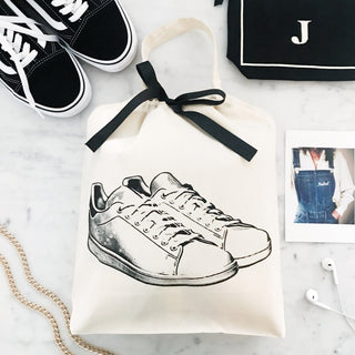 White Sneaker Shoe Bag – Cream