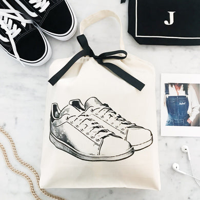 White Sneaker Shoe Bag – Cream