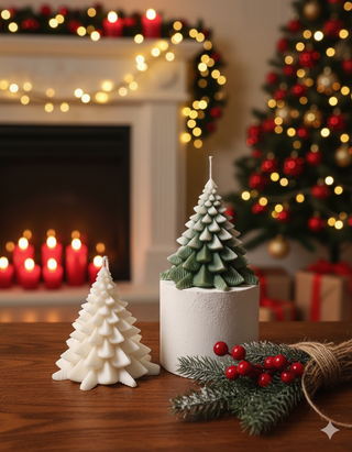 Christmas Fir Tree Candles - Festive Holiday Decor for Your Home