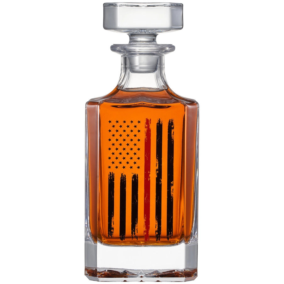 Firefighter Whiskey Decanter Set with Glasses