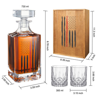 Firefighter Whiskey Decanter Set with Glasses