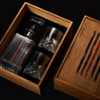 Firefighter Whiskey Decanter Set with Glasses