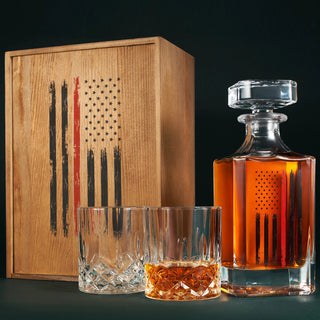 Firefighter Whiskey Decanter Set with Glasses