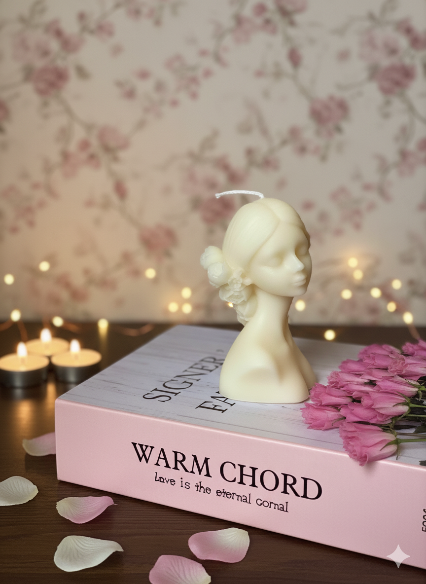 Blindfolded Flower Girl Candle