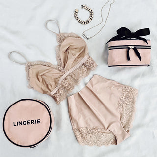 Round Lingerie Case – Pink/Blush