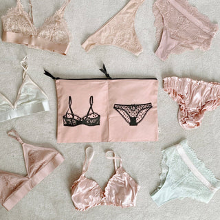 Double Lingerie Packing Pouch – Pink/Blush