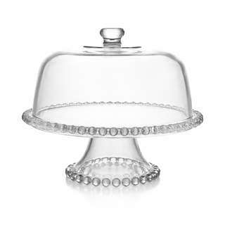 Glass Pedestal Cake Stand with Dome Cover