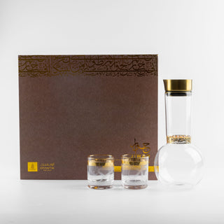 Jiwar - Jug with 6 short cups - Gold