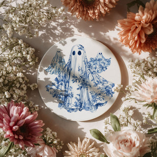 Blue & White Chinoiserie Halloween Coasters – Set of 8 Designs