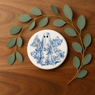 Blue & White Chinoiserie Halloween Coasters – Set of 8 Designs