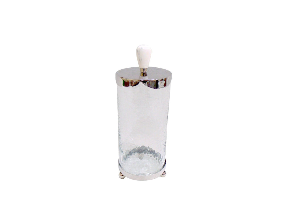 Glass Canister with Metal Lid and Marble Knob (3 Sizes)
