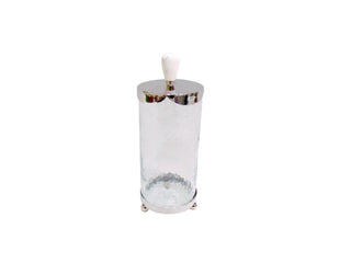 Glass Canister with Metal Lid and Marble Knob (3 Sizes)