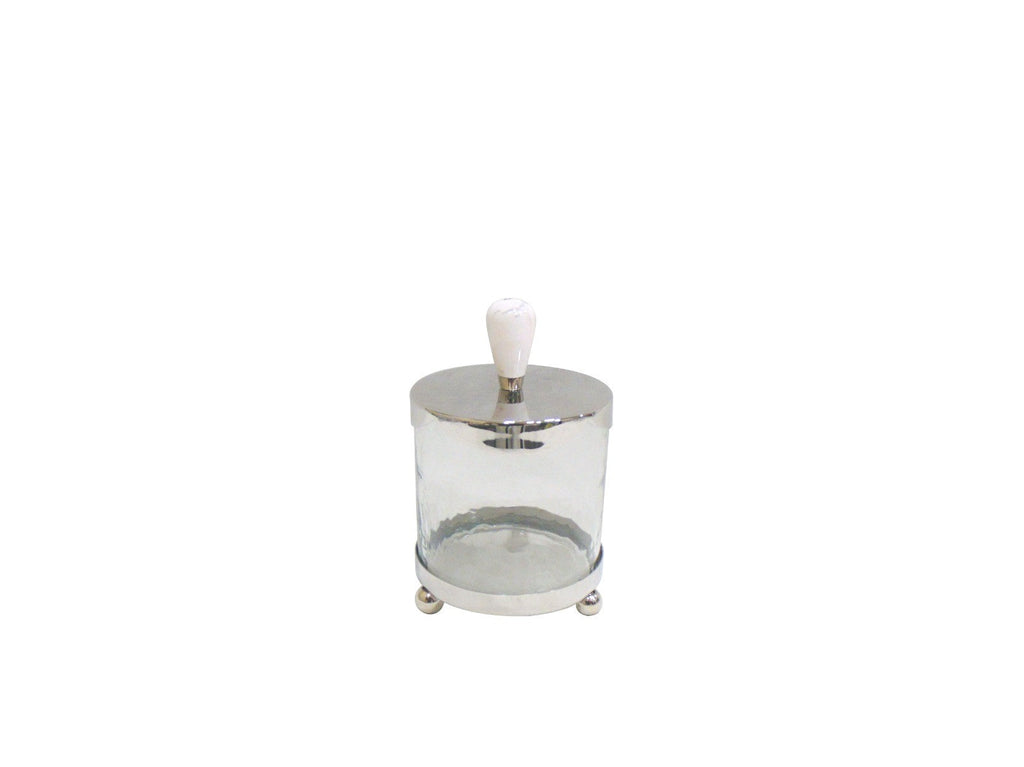 Glass Canister with Metal Lid and Marble Knob (3 Sizes)