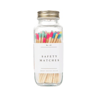 Multicolor Rainbow Safety Matches - 60 Count, 3.75