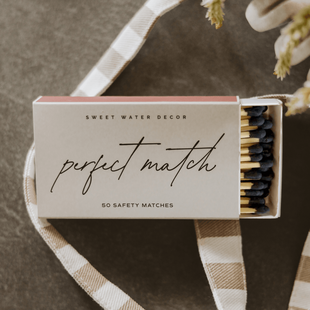 Perfect Match Black-Tip Safety Matchbox Set – 50 Count