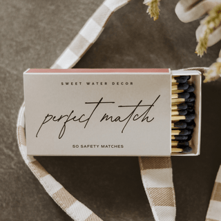 Perfect Match Black-Tip Safety Matchbox Set – 50 Count