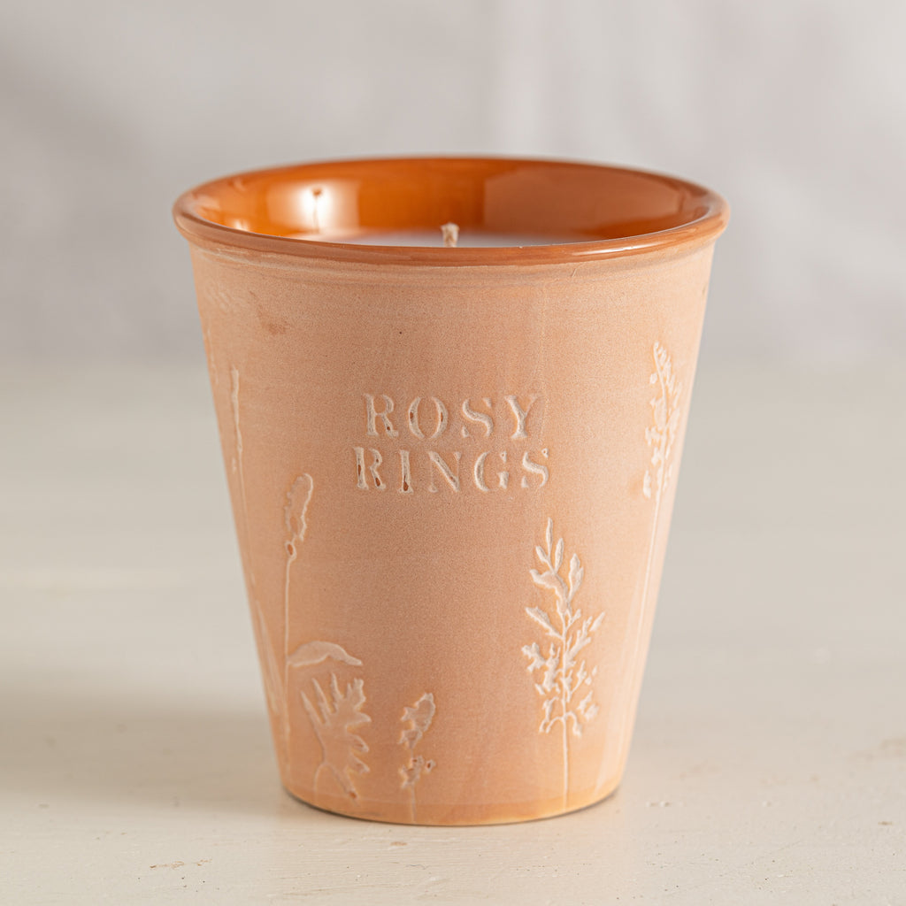Basil Orange Garden Pot Candle with Plantable Seed Paper Dust Cover