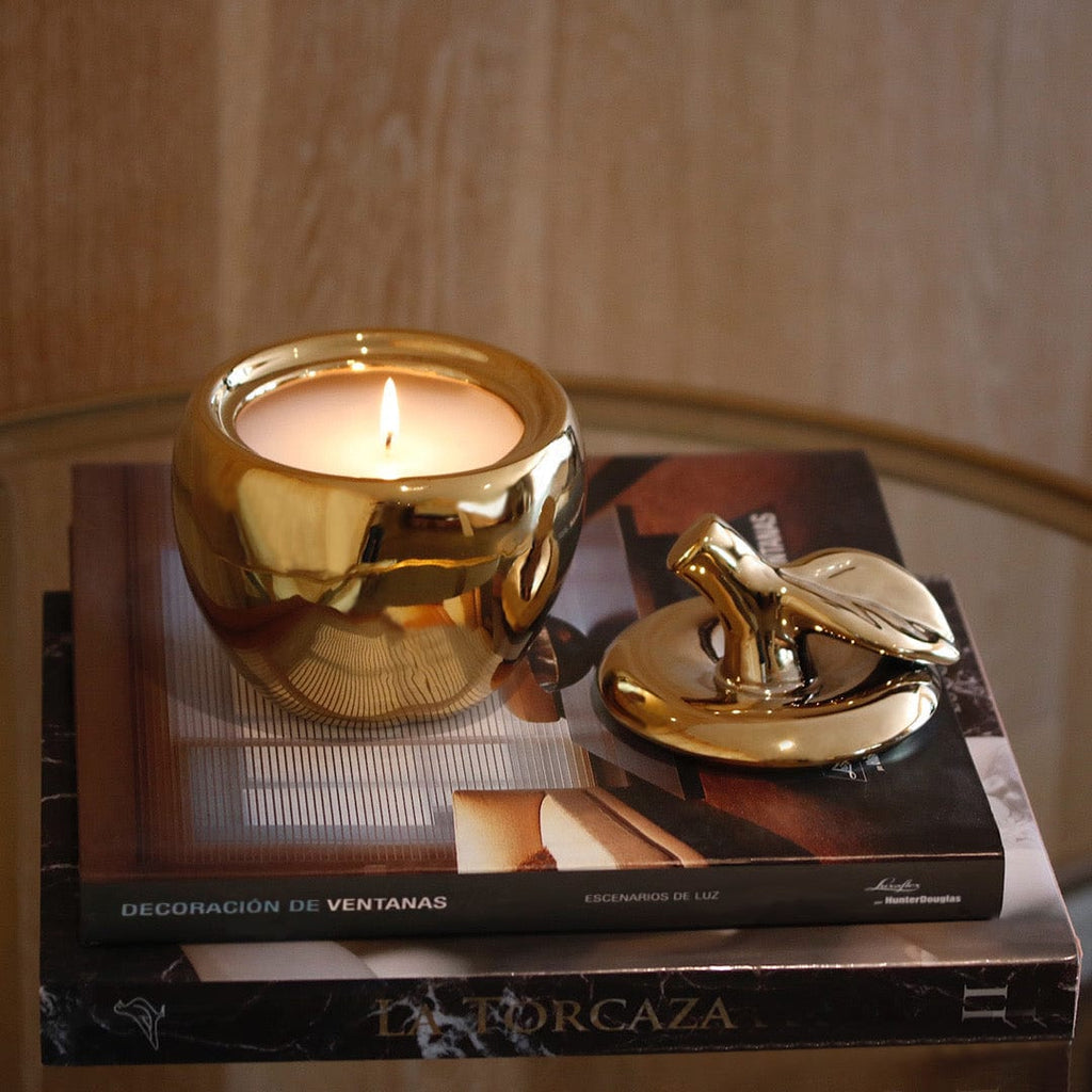 Gold Malus Apple Candle – Luxury Apple Fragrance Candle in Gold Finish