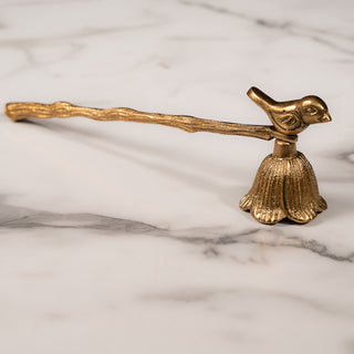 Textured Gold Bird Candle Snuffer – Elegant Home Accent