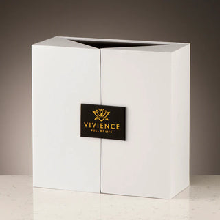 Gold Bottle Diffuser with Gold Cap and White Flower,