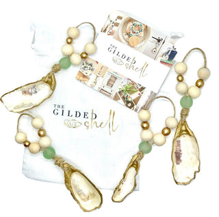Sea Side Gilded Oyster or Starfish Ornaments – Set of 3
