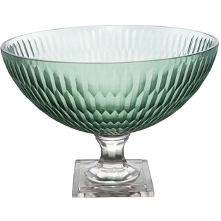 York Collection Footed Crystal Bowl – Elegant Decorative Centerpiece Bowl
