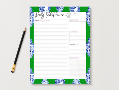 Green Chinoiserie Ginger Jar Daily Planner