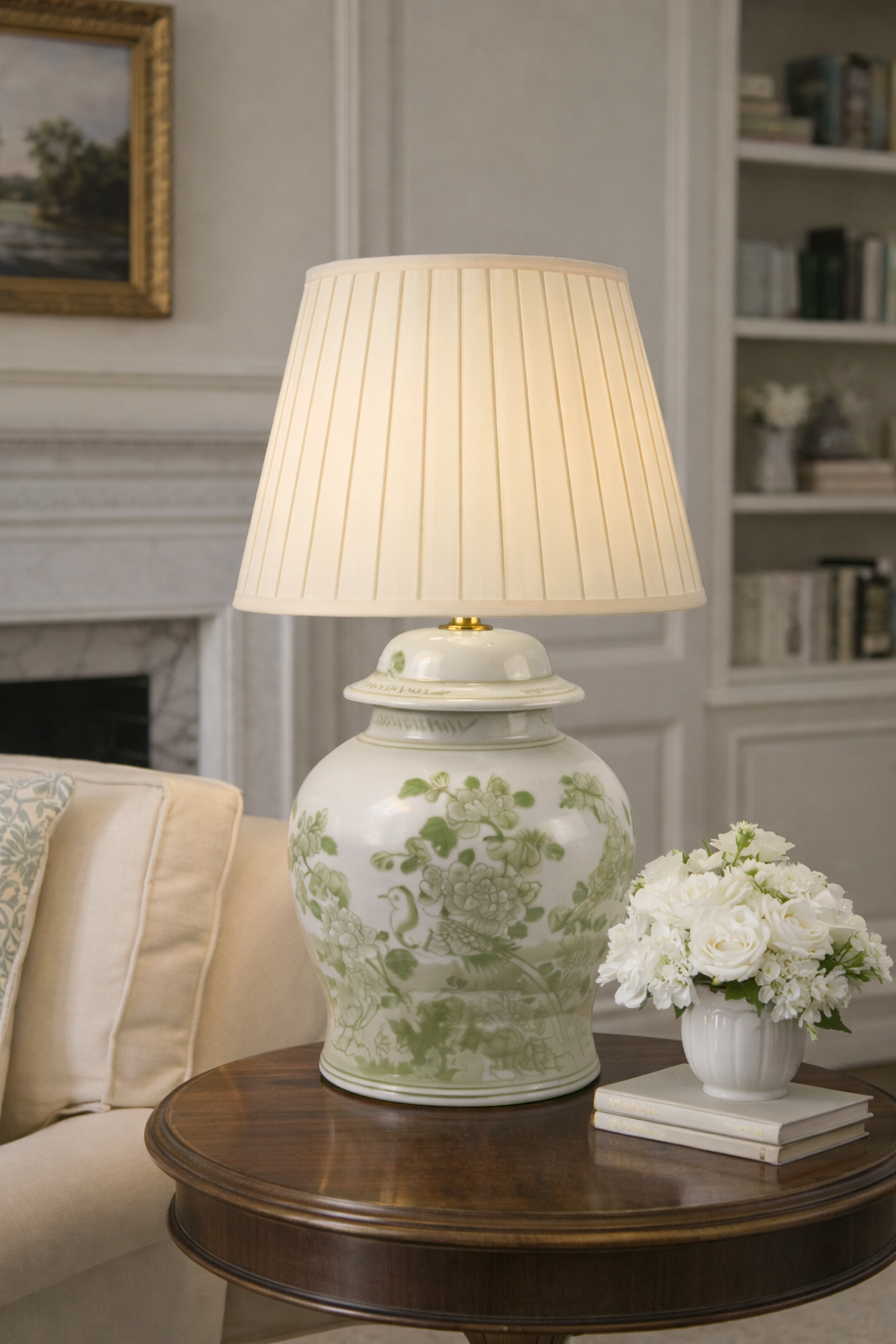 Green Bird Porcelain Rechargeable Lamp