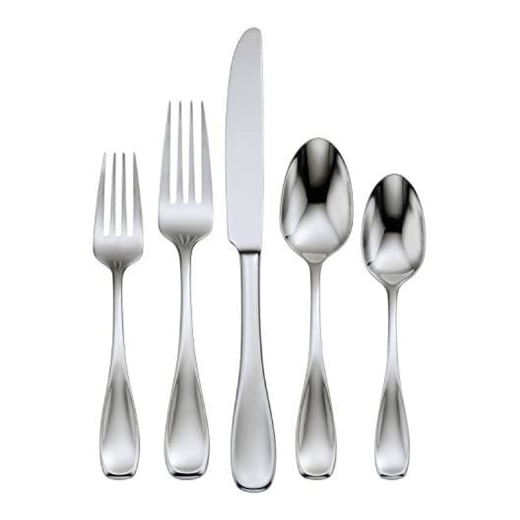 Oneida Brushed Satin Voss 45 Piece Flatware Set, 18/0 stainless steel