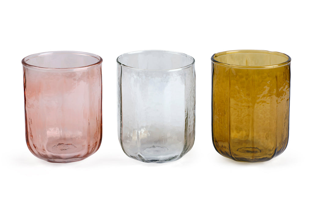 Natural Hammered Drinking Glasses – Set of 2