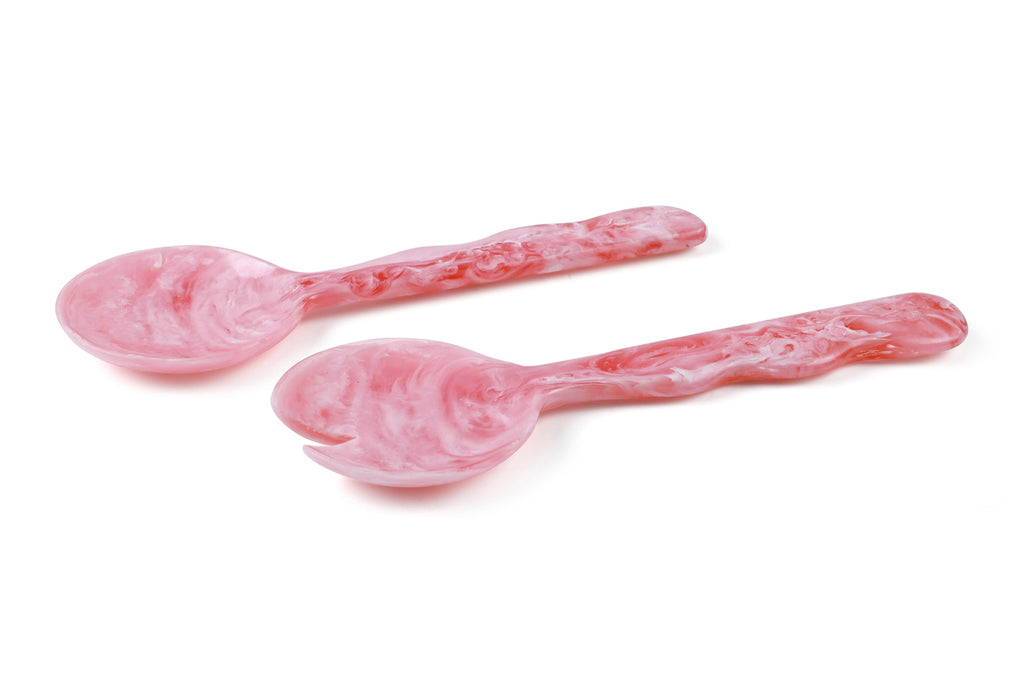 Pink Resin Salad Servers – Set of 2