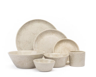 HAAND Hestia 7-Piece Dinner Setting – Handcrafted Porcelain Dinnerware Set