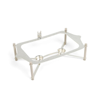 Jiwar Medium Twin Candle Pyrex Chafer – Beige & Silver, Stainless Steel Food Warmer