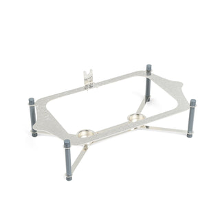 Jiwar Medium Twin Candle Pyrex Chafer Haze Blue & Silver | Elegant Buffet Serveware