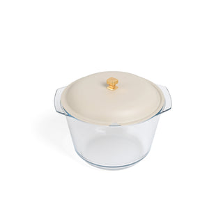 Jiwar Deluxe Gold Engraved Soup Buffet Beige & Gold | Luxury Serveware
