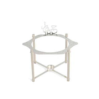 Jiwar Deluxe Gold Engraved Soup Buffet Beige & Silver | Luxury Serveware