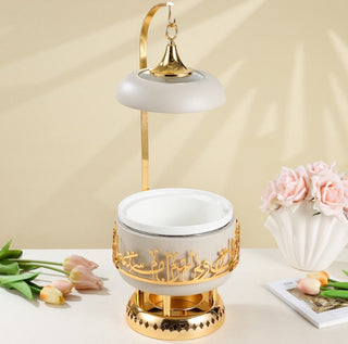 Jiwar 2.5-Liter Chafer Beige & Gold | Elegant Buffet Serveware