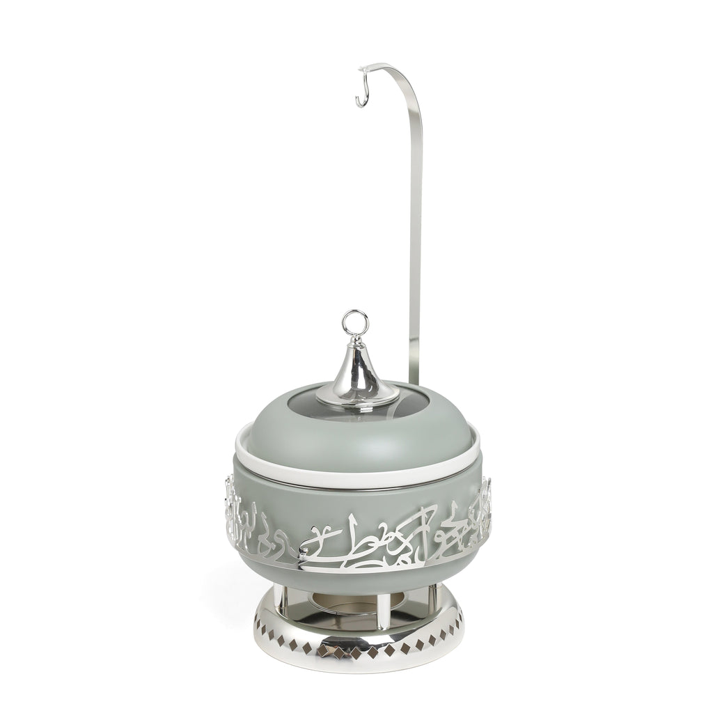Jiwar 4-Liter Chafer Mint Green & Silver | Elegant Buffet Serveware