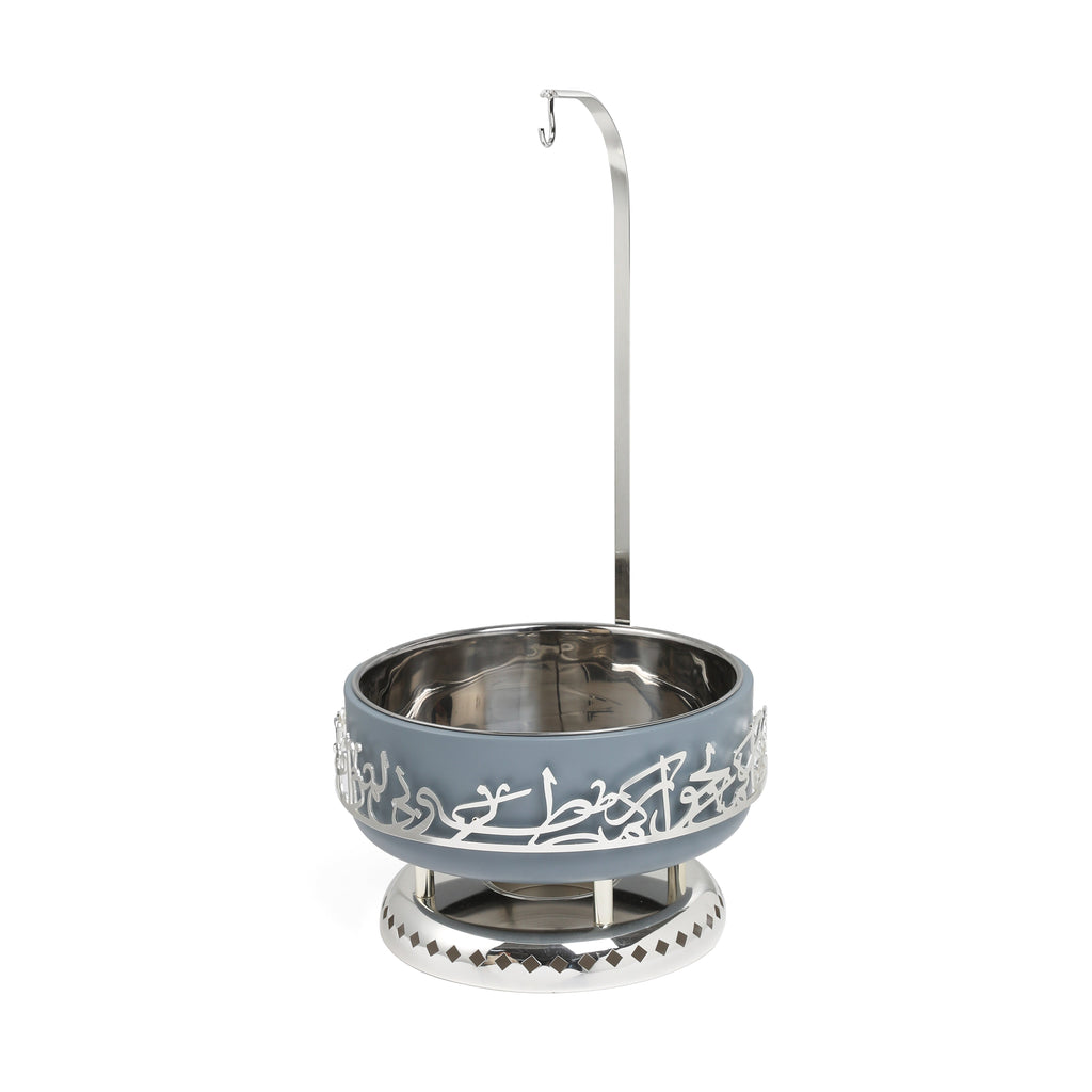 Jiwar 6-Liters Chafer – Haze Blue & Silver, Large Buffet Food Warmer for Events