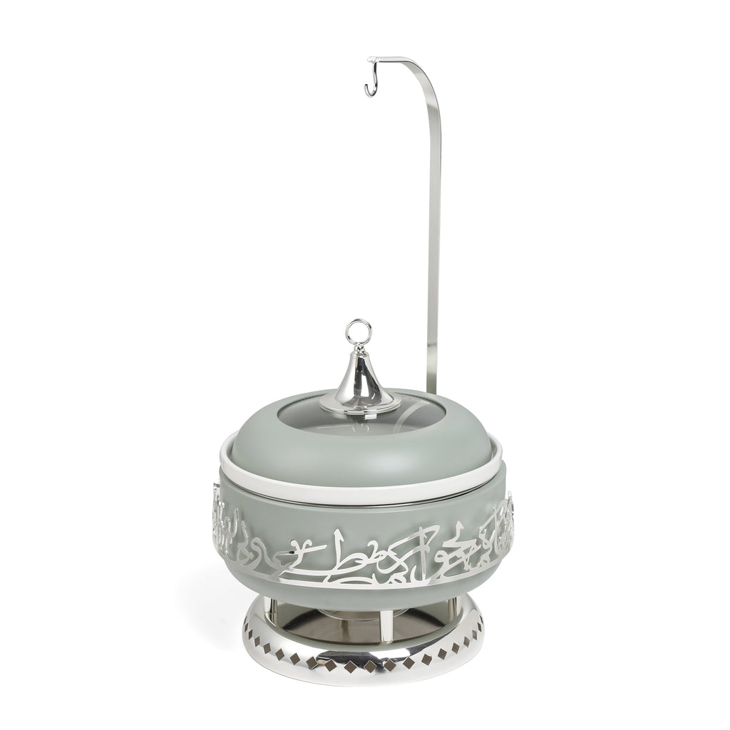 Jiwar 6-Liter Chafer Mint Green & Silver | Elegant Buffet Serveware